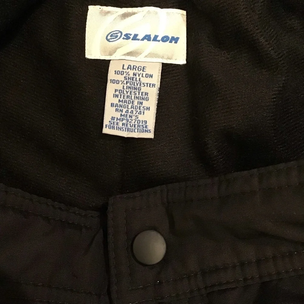 Slalom Large Snowboard Ski Snow Pants Men’s Black
